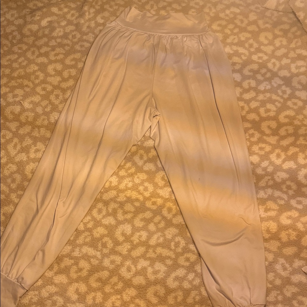 Women's white wide leg yoga Pants